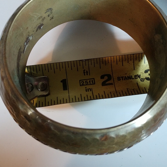 #5 AEx VINTAGE ARTISAN Hammered Brass Copper & Silver Inlay - Picture 7 of 9